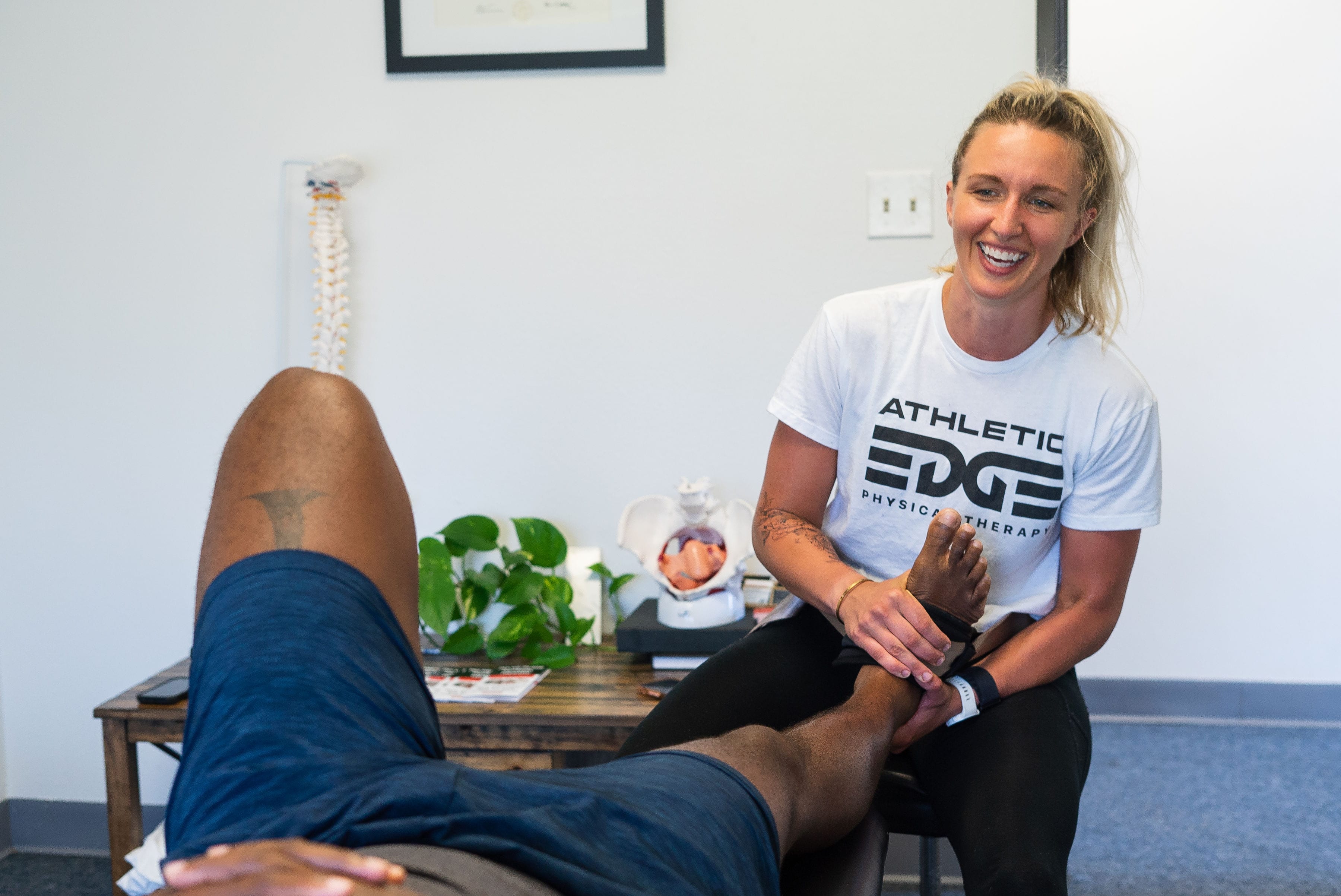 Hands-on manual therapy techniques at Athletic Edge